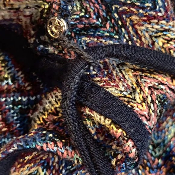 Maeve Womens Multicolor Westwater Chevron Drop Waist Slip Lined Knit Dress S - Picture 7 of 11